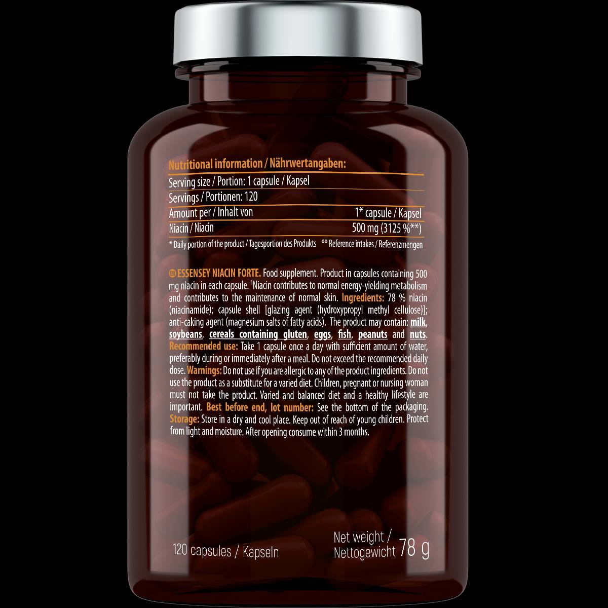 Niacin Forte 500 mg - 120 kapszula