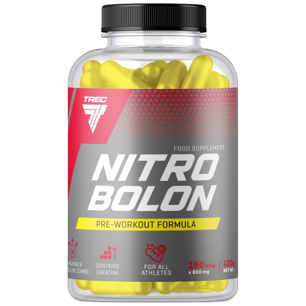 Nitrobolon | Stimulánsmentes edzés előtti sapkák - 150 kapszula