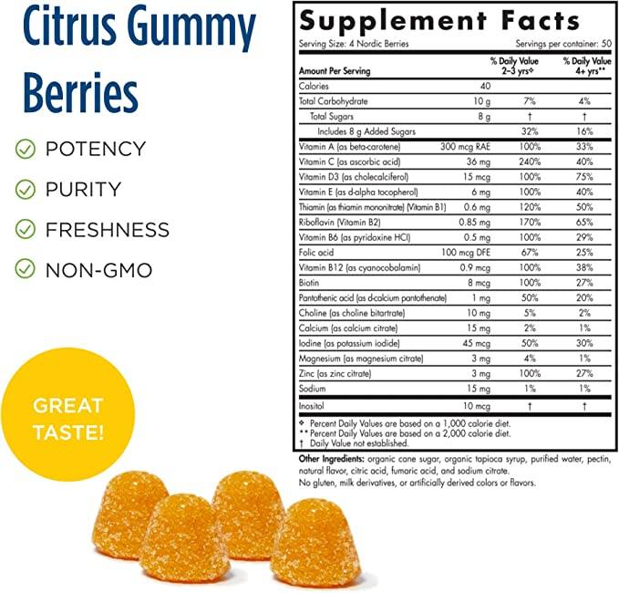 Nordic Berries Multivitamin - 200 gumicukor