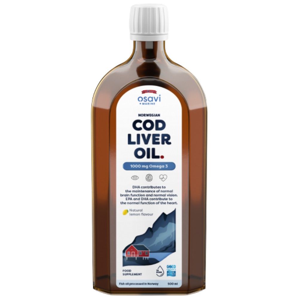 Norvég tőkehalmájolaj | Különböző ízek Folyékony Omega - 500 ml