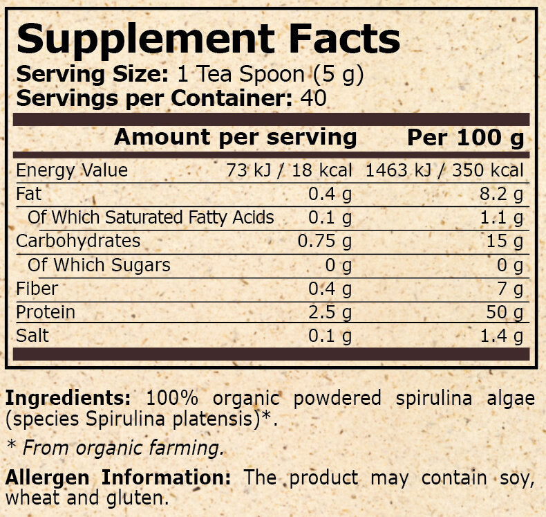 <tc>Pure Nutrition</tc> - BIO SPIRULINA - 200 g