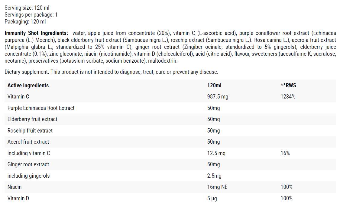 Odorność Shot | Immun Support 120 ml