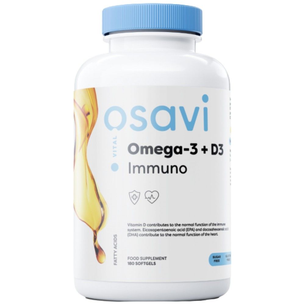 Omega-3 + D3 Immuno - 180 gél kapszula