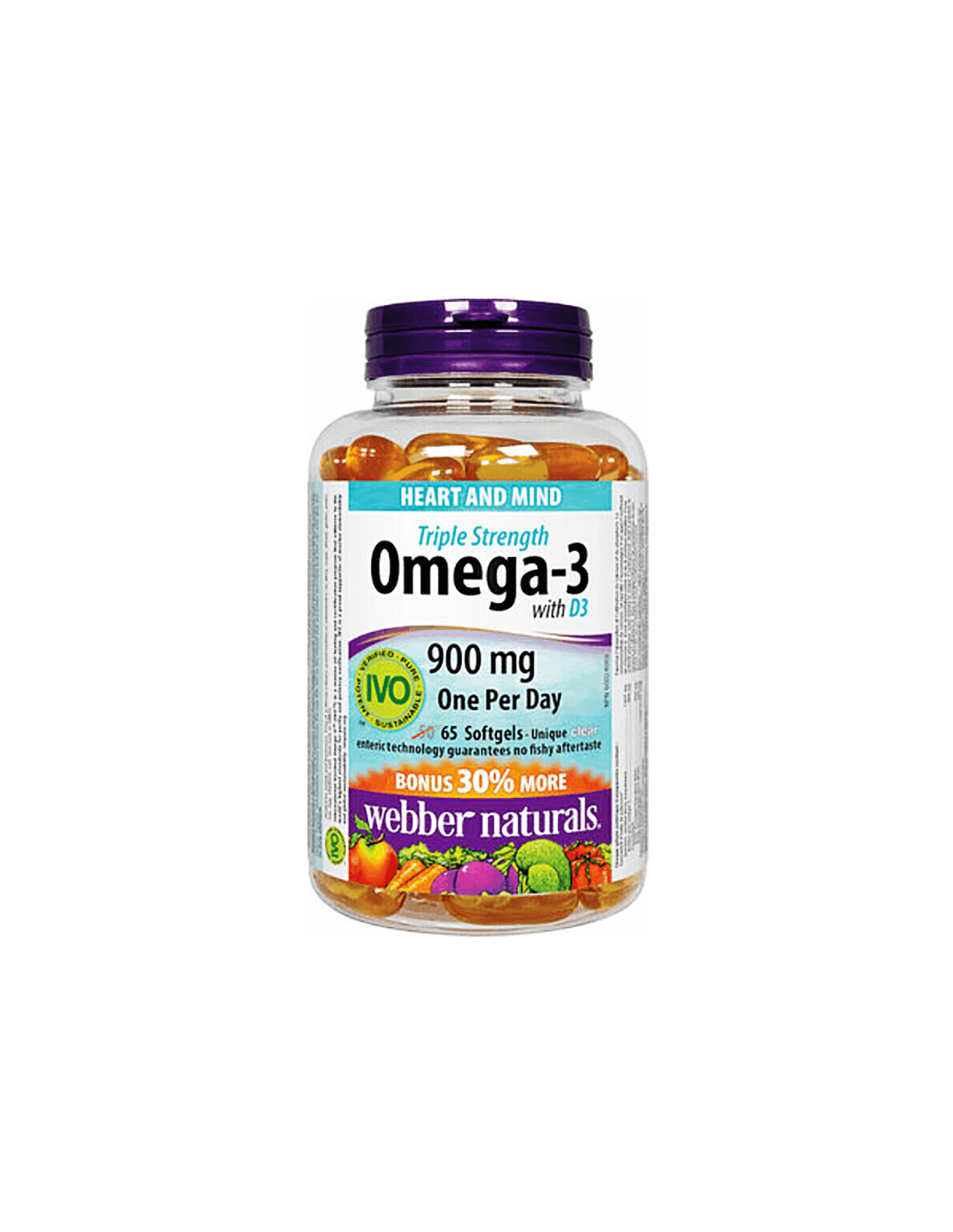 Omega-3 hármas erősség + D3-vitamin - Omega-3 (hármas koncentráció) + D3-vitamin 1000 NE, 65 lágyzselé kapszula
