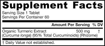 Organic Curcumin 95 60 capsules - Nutra Best Europe