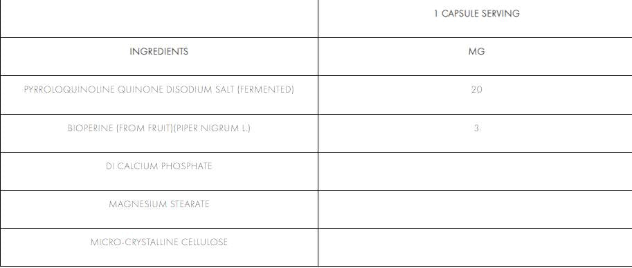 PQQ 20 mg - 60 tabletta