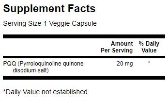 PQQ 20 mg/Pirrolokinolin Kinon - 30 kapszula