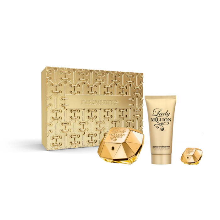 <tc>PACO RABANNE</tc> Lady Million Eau De Parfüm Spray 80ml Szett 3 Darab