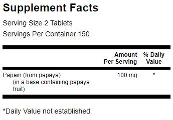 Papaya Supreme 50 mg - 300 Tablets - Nutra Best Europe