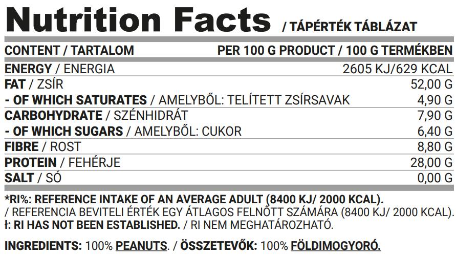 Mogyoróvaj sima | Keto Friendly 450 gramm