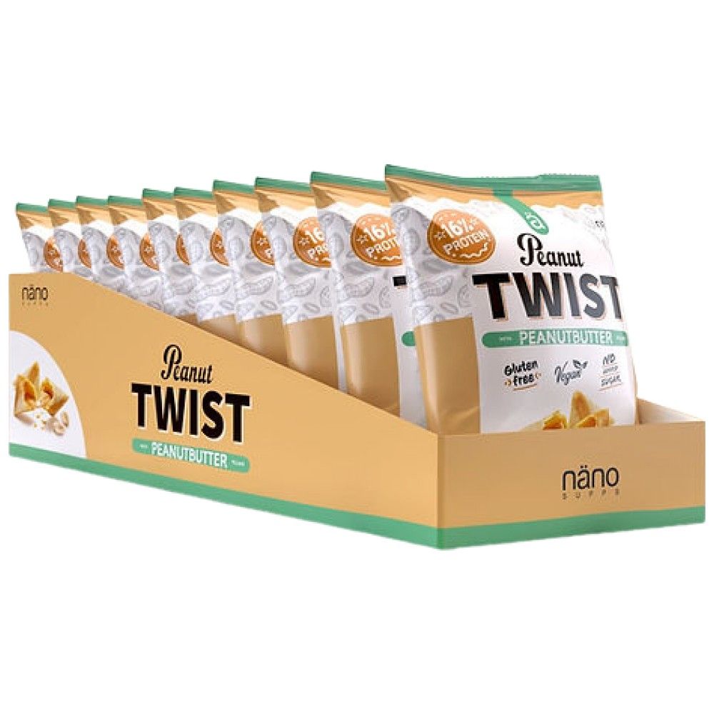 Peanut Twist | Hozzáadott cukor nélkül - 10 x 30 gramm