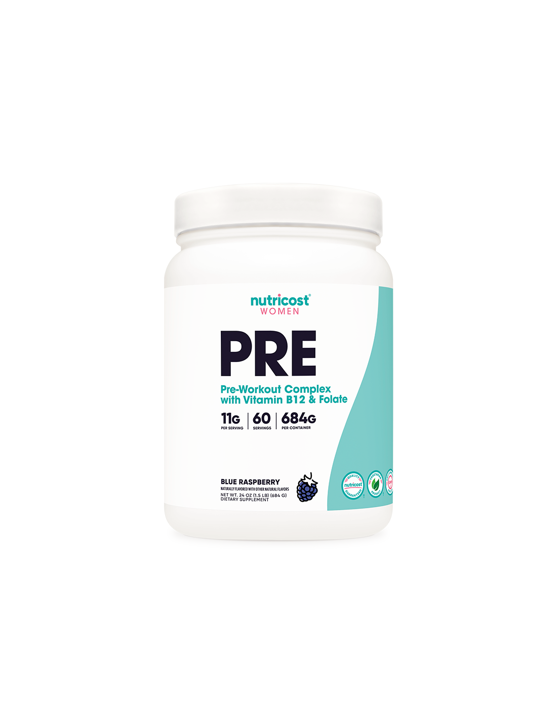 Komplex fitnesz formula nőknek edzés előtti porhoz, 684 g <tc>Nutricost</tc>