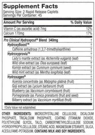 Pro Clinical HYDROXYCUT Lose Weight 50% Bonus 90 kapszula