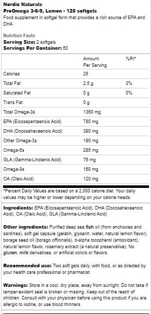 ProOmega 3-6-9 1360 mg - 120 lágyzselé