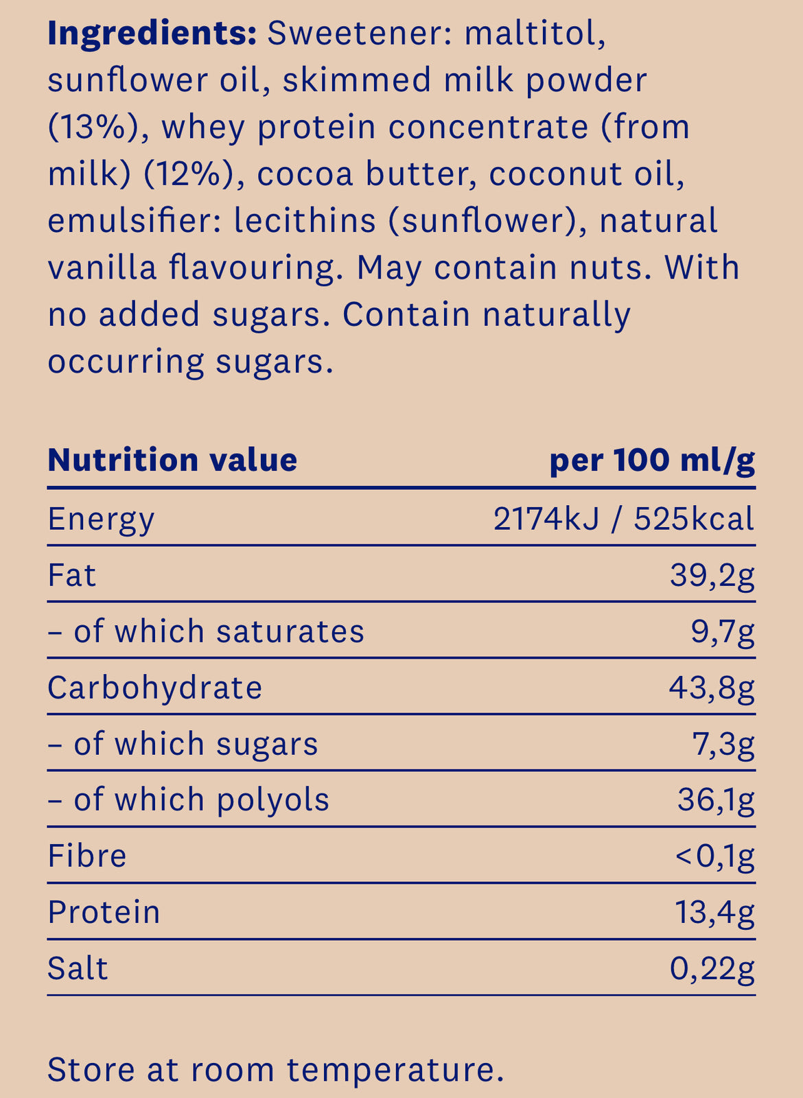 Proteinella White Chocolate 400 g - folyékony fehér csokoládé hozzáadott cukor és pálmaolaj nélkül