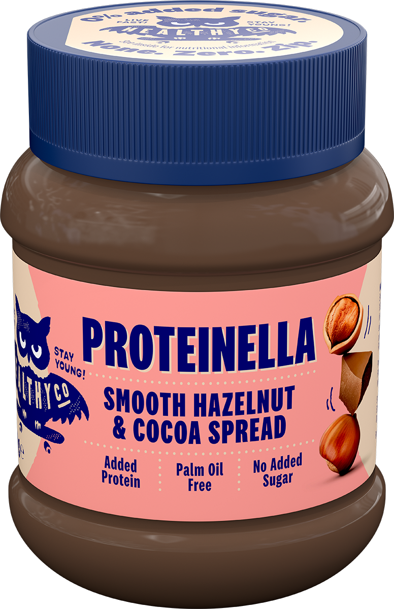 Proteinella Mogyoró és kakaó 400 g - folyékony csokoládé hozzáadott cukor és pálmaolaj nélkül