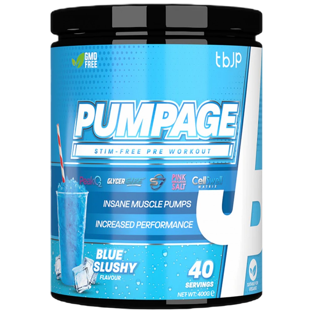 TBJP Pumpage | Stim-Free Pre-Workout - 400 grams - Nutra Best Europe