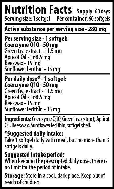 Pure Gold Q10 - 60 capsules - Nutra Best Europe