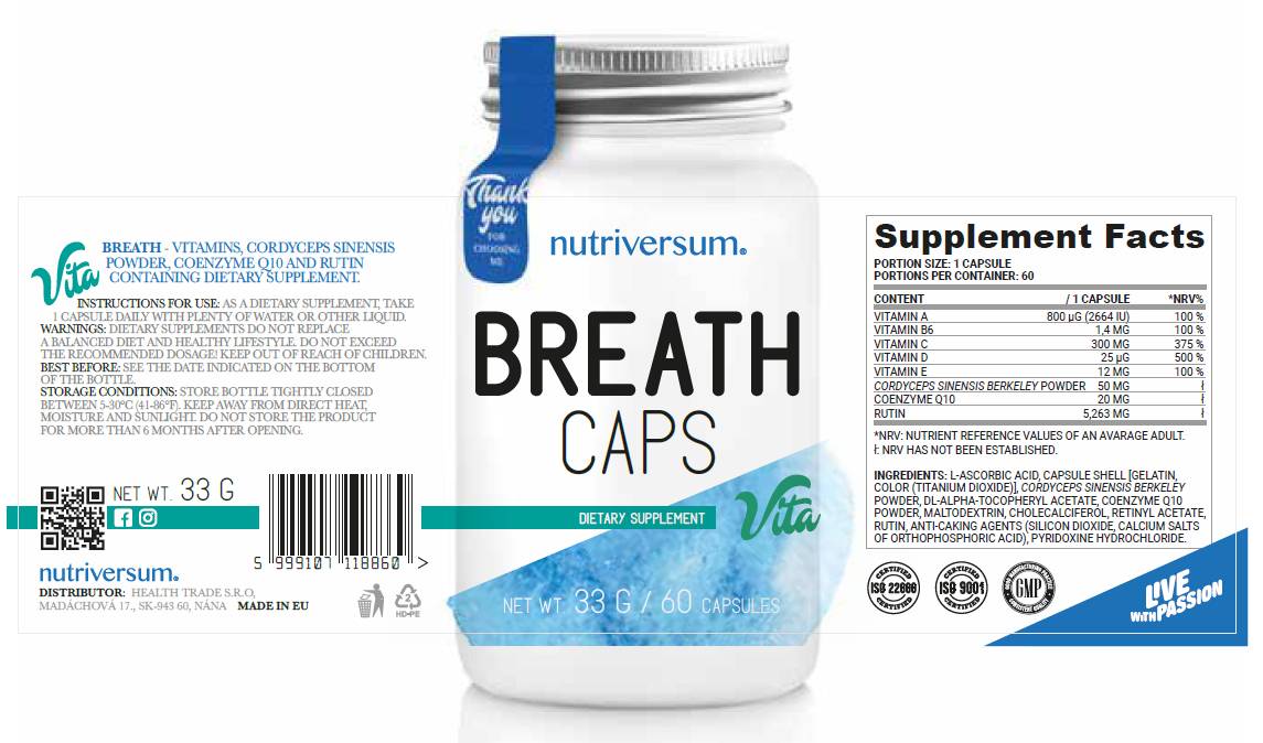 Breath Caps - 60 capsules - Nutra Best Europe