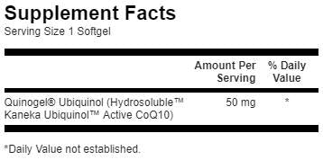 Quinogel (vízben oldódó Ubiquinol CoQ10) 50 mg 30 gél kapszula
