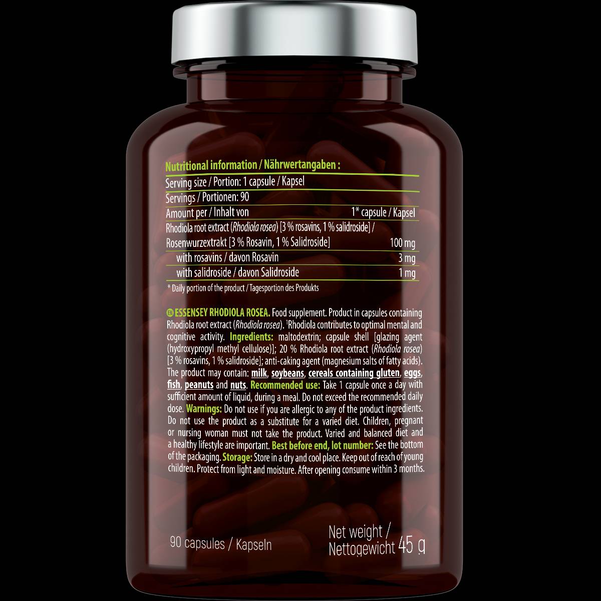 Rhodiola Rosea 100 mg - 90 kapszula