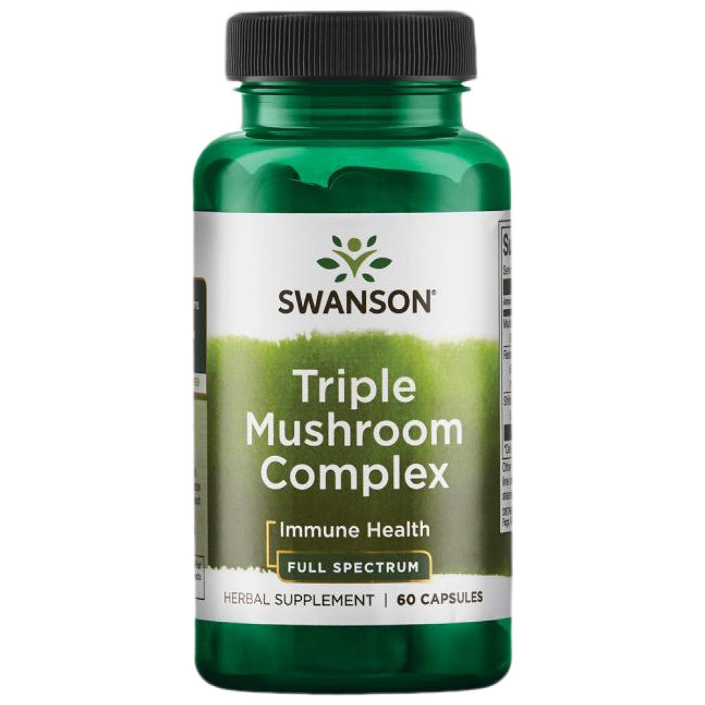 Triple Mushroom Complex 600 mg - 60 capsules - Nutra Best Europe
