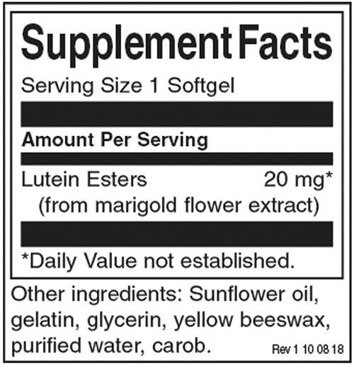 Lutein 20 mg - 60 Softgels - Nutra Best Europe