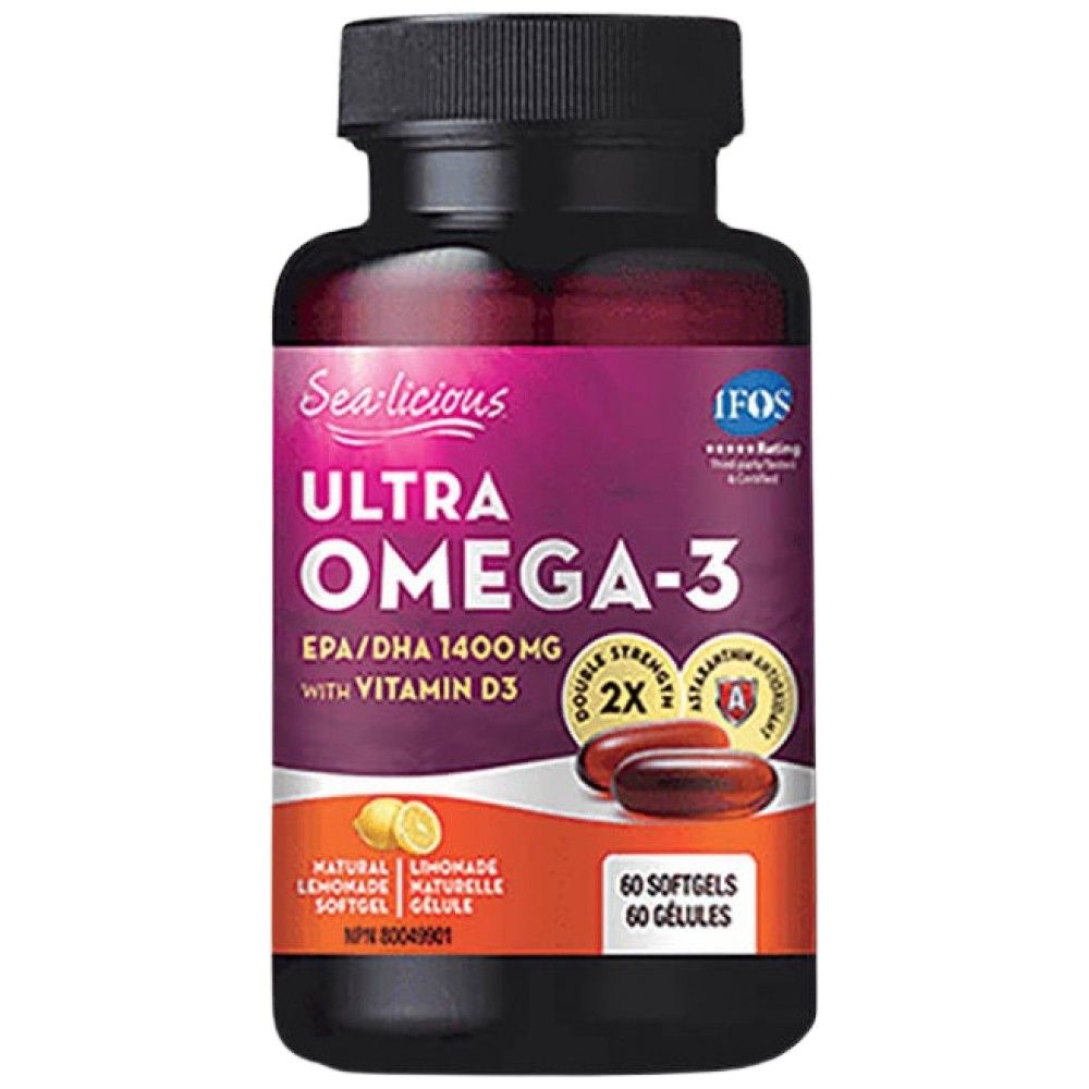 Sea-Licious® Ultra Omega-3 D3-vitaminnal - 60 gél kapszula