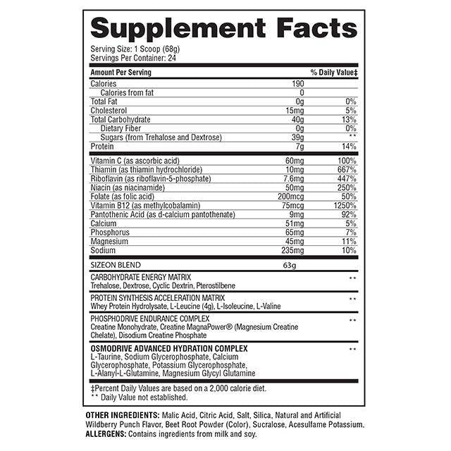 SizeOn/Get Swole - Intra Workout - 1630 gramm
