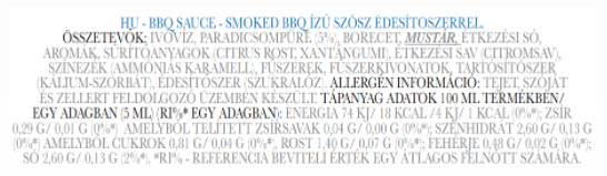 Füstölt BBQ szósz | Keto Friendly Zero Calorie - 350 ml
