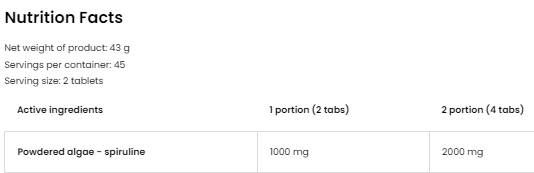 Spirulin - 90 tabletta
