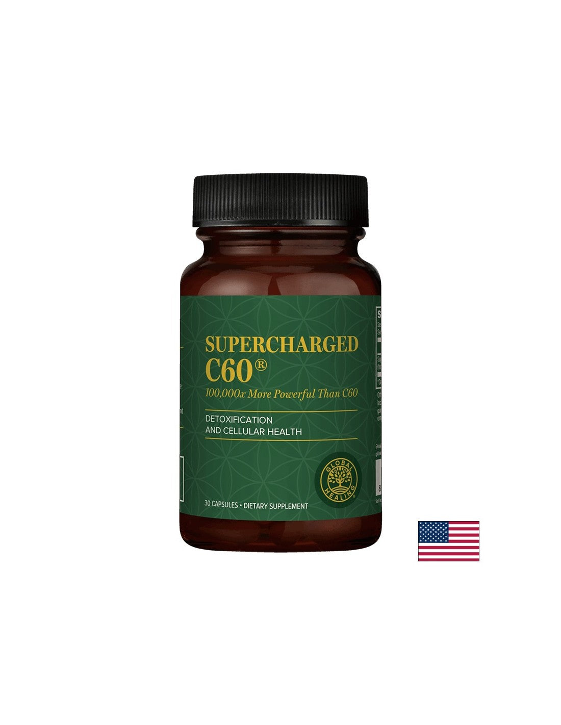 Supercharged C60® - Mikroaktivált aktív szén, 30 kapszula Global Healing