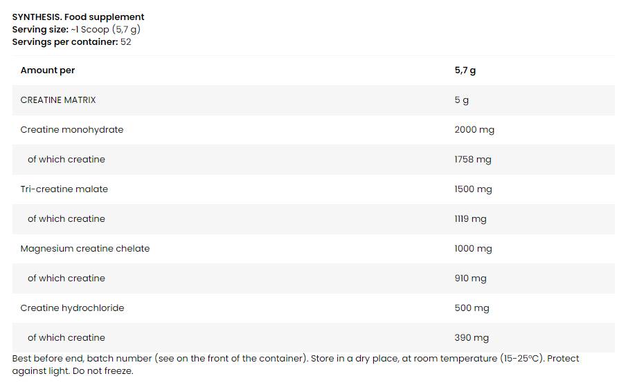 Szintézis | Multi Creatine Complex Matrix - 300 gramm