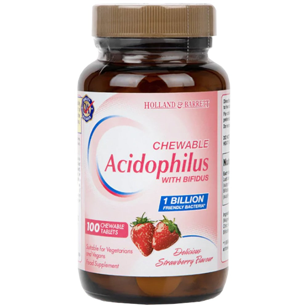 Acidophilus 1 Billion / Chewable 100 Chewable tablets - Nutra Best Europe