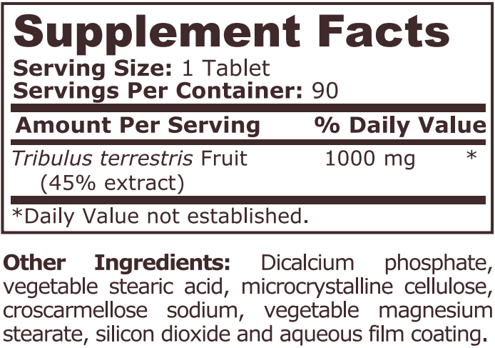 <tc>Pure Nutrition</tc> - TRIBULUS TERRESTRIS 1000 MG - 90 tabletta