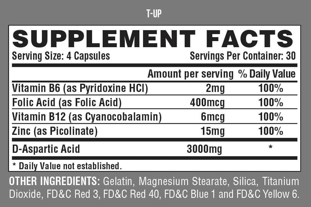 T-UP Black - 120 capsules - Nutra Best Europe