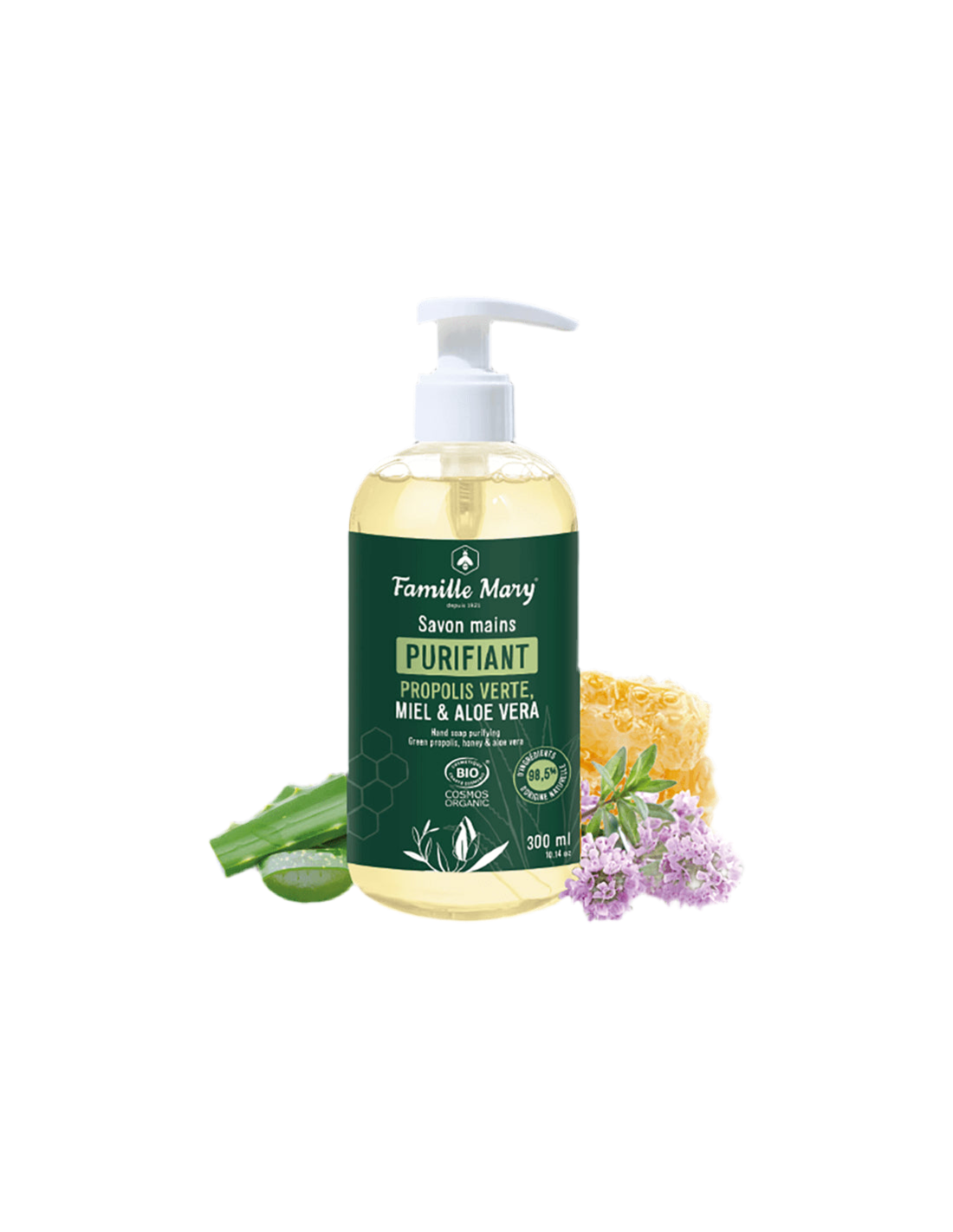 Folyékony kézi szappan zöld propoliszos mézzel és aloe verával, 300 ml
