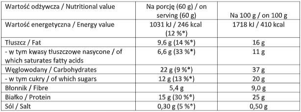 A bár./Protein Bar - 60 gramm