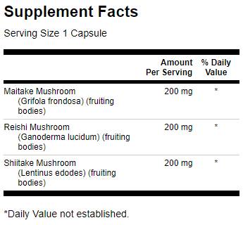 Triple Mushroom Complex 600 mg - 60 kapszula