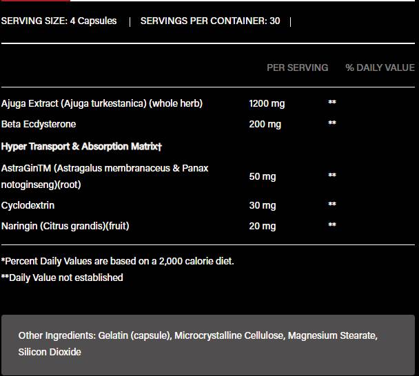 Turkeszteron 1200 | béta-ekdiszteronnal & AstraGin - 120 kapszula