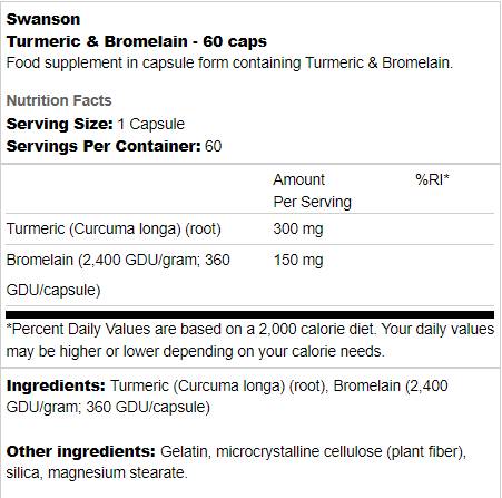 Kurkuma és bromelain 60 kapszula