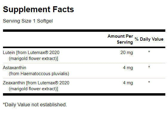 Ultimate Ocular Antioxidant 28 mg - 30 Softgels