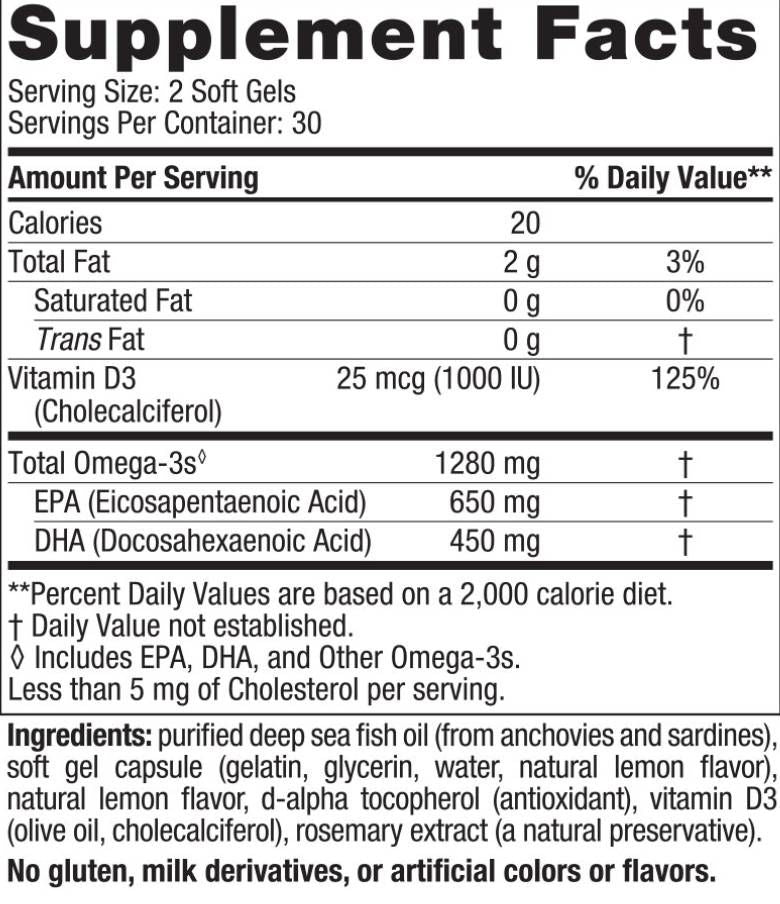 Ultimate Omega-D3 1280 mg - 120 gél kapszula
