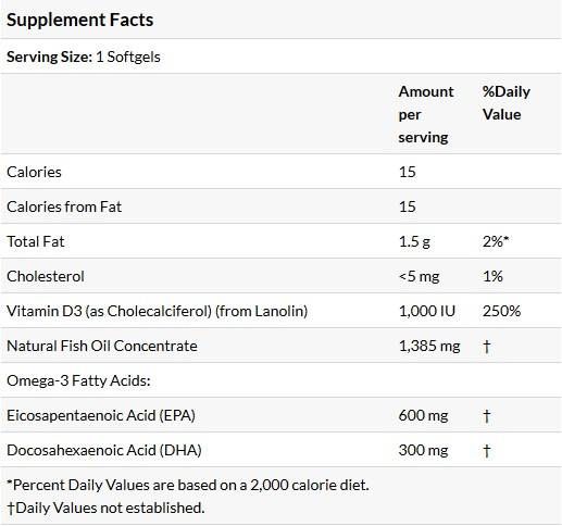 Ultra Omega 3-D D-3 vitaminnal - 90 gél kapszula