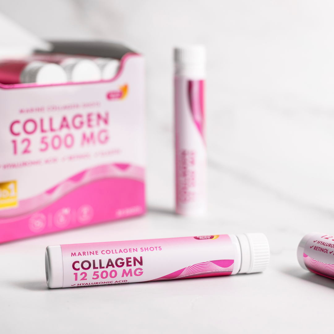 Fish Collagen 12,500 mg with Retinol, Elastin and Hyaluronic Acid - 20 x 25 ml - Nutra Best Europe