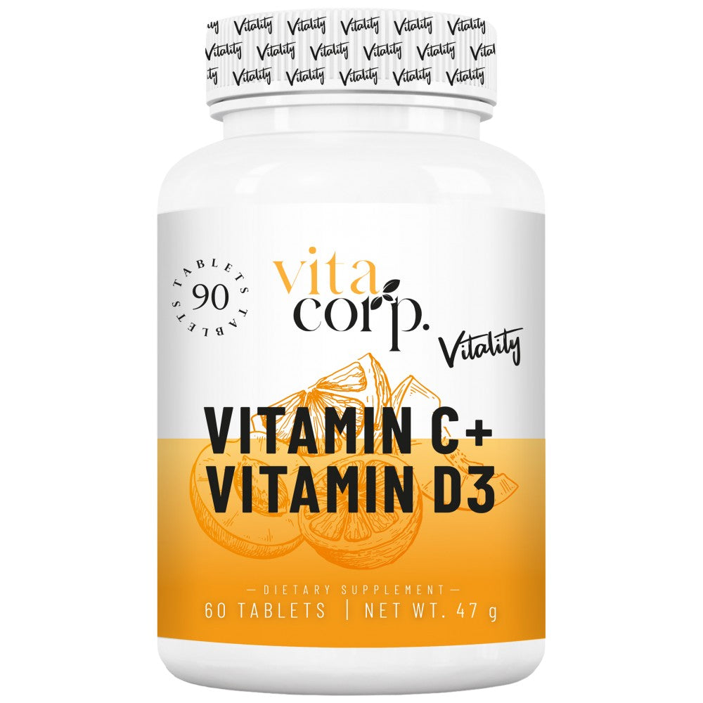 Vitamin C + Vitamin D Vitality - 90 Tablets - Nutra Best Europe