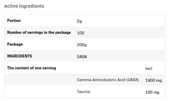 Gaba Powder - 200 grams - Nutra Best Europe