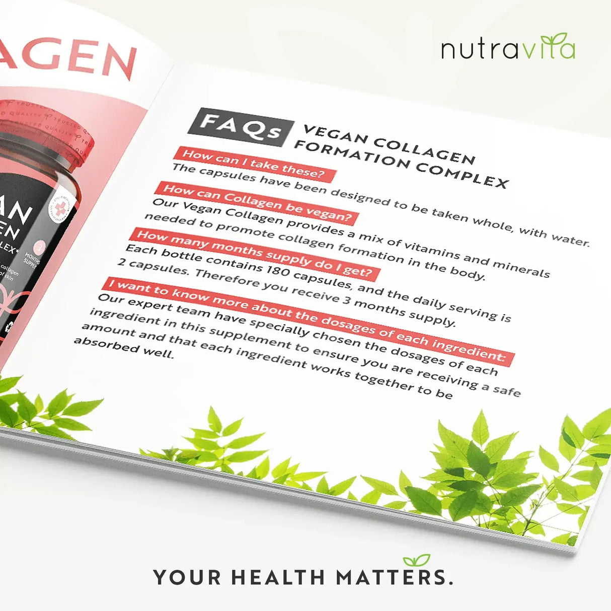 Vegán kollagénképző komplex 180 V-kapszula. <tc>Nutravita</tc>