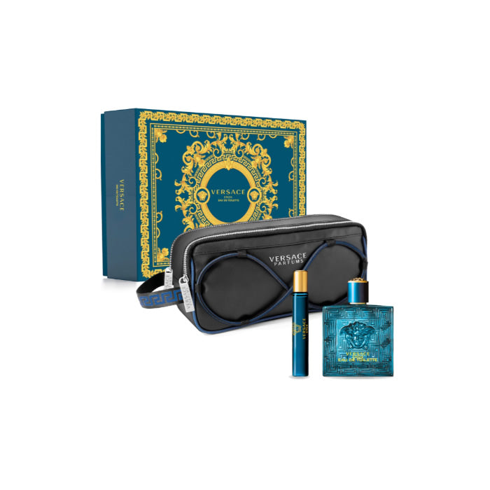 <tc>VERSACE</tc> Eros Pour Homme Eau De Toilette Spray 100ml Szett 3 db