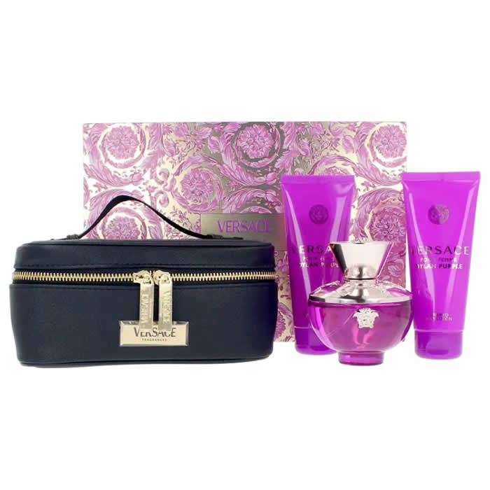 <tc>VERSACE</tc> Pour Femme Dylan Purple Eau De Parfum Spray 100 ml-es készlet 4 részes